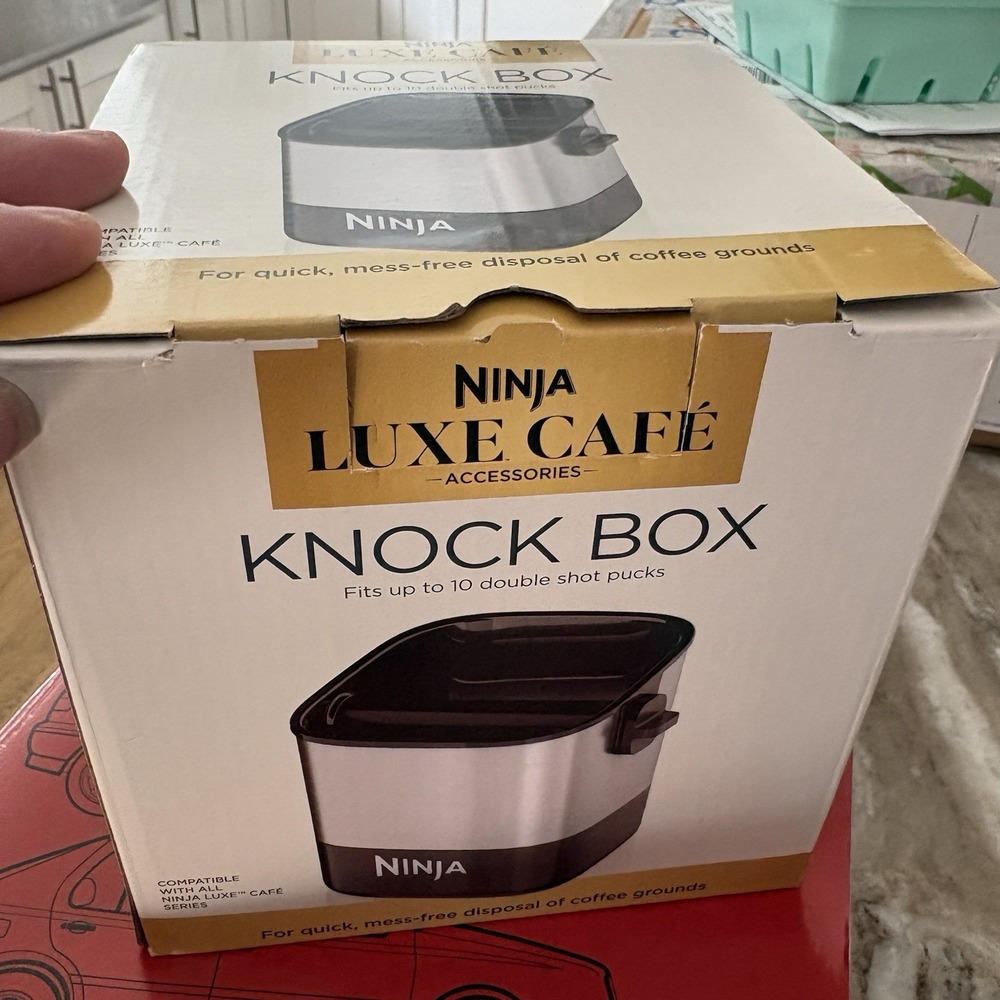 Ninja Luxe Café Knock Box, Accessories for Espresso Machine, Easy & Mess-Free